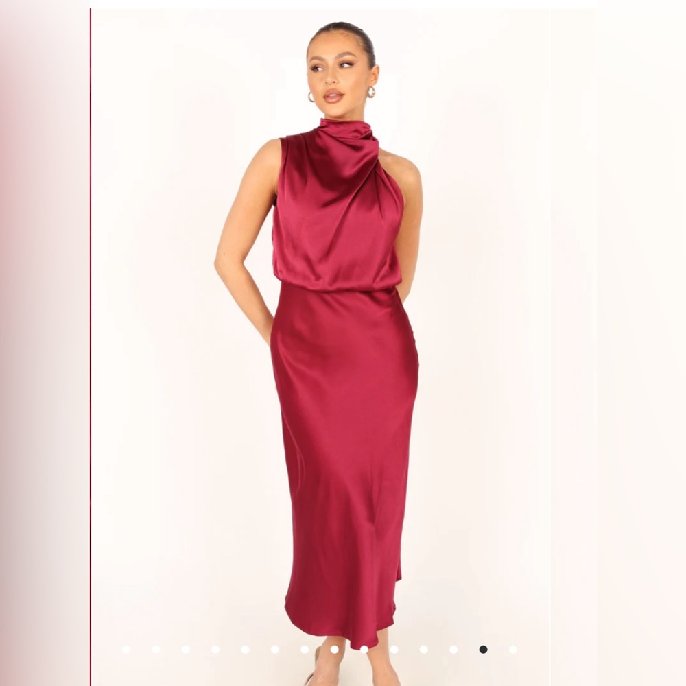 Petal & Pup Burgundy Midi Dress